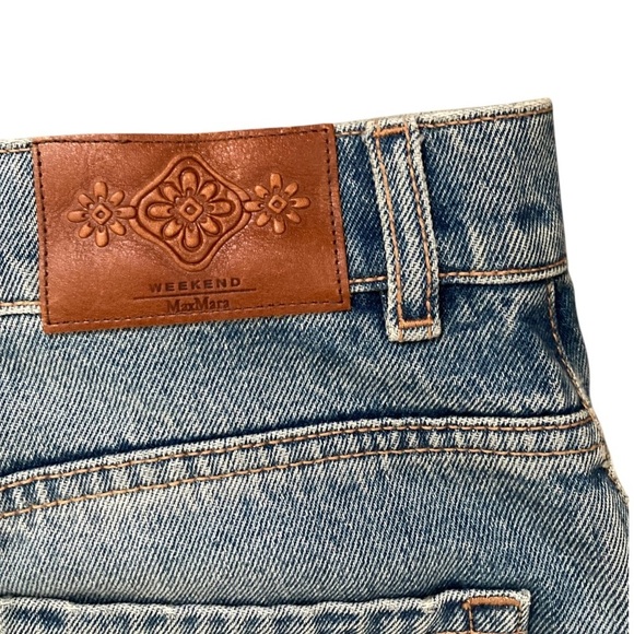 Weekend Max Mara x Joy Road Lucy Hale Gatti high rise straight stud jeans NWOT - Picture 9 of 12